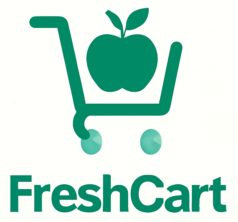 Fresh groceries and delivery illustration